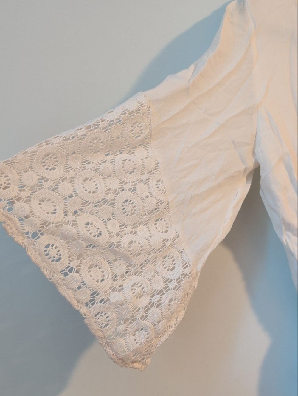 Abercrombie & Fitch White Lace-Trim Wrap Bodysuit - Picture 3 of 6